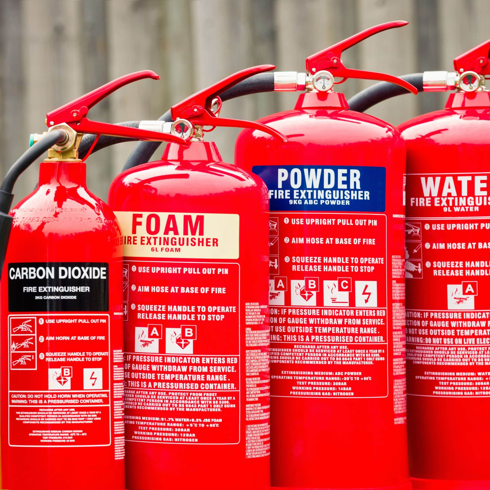 Types of Fire Extinguishers for Commission